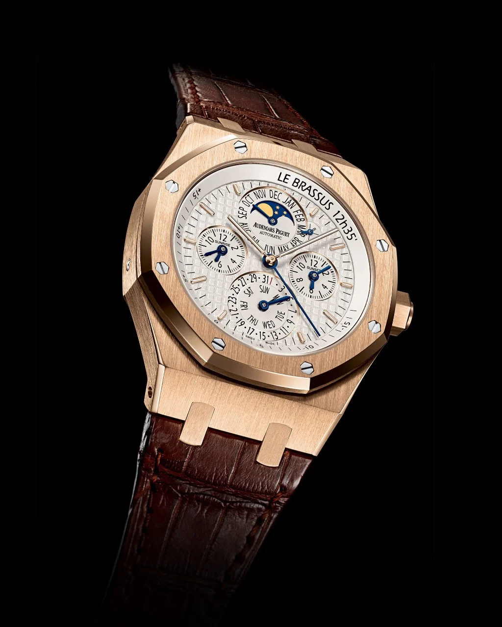 Close up of the Royal Oak Equation of Time wristwatch, reference 26603OR, 2010