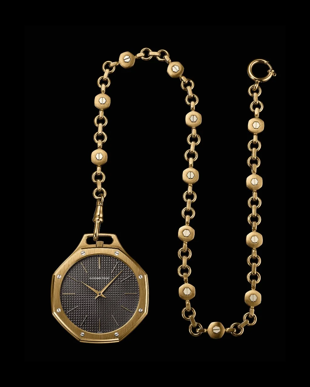 Close up of the Royal Oak pocket watch, reference 5691BA, 1980