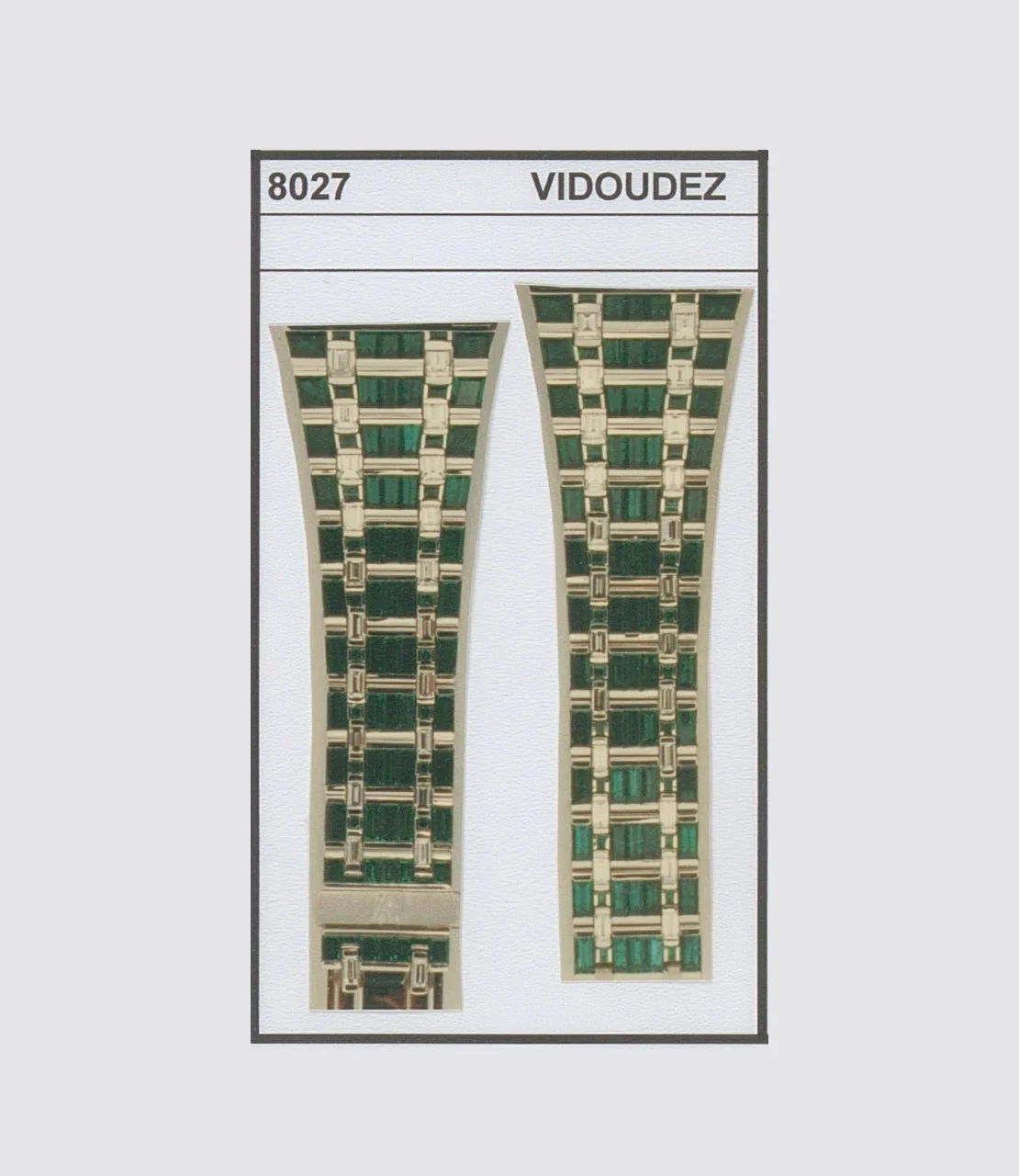 Vers 2005. Fiche d'identification du bracelet 8027.