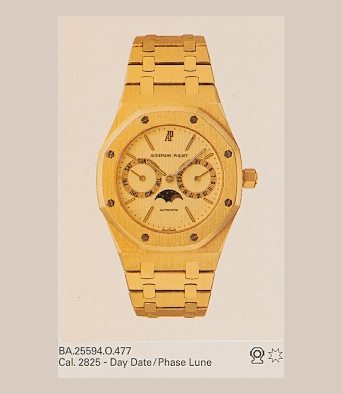タマリダーツ　ホワイトゴールド 25594、ロイヤル オーク デイデイト ムーンフェイズ - Audemars