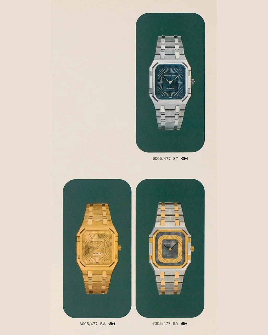Variations of Royal Oak 6005 Model. Calibre 2511, 1979