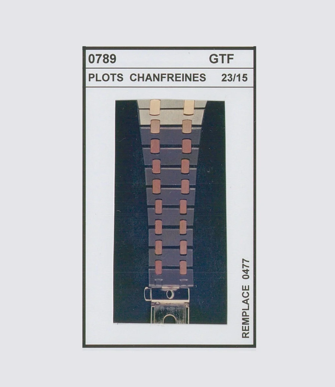 Vers 1990. Fiche d’identification du bracelet 789.