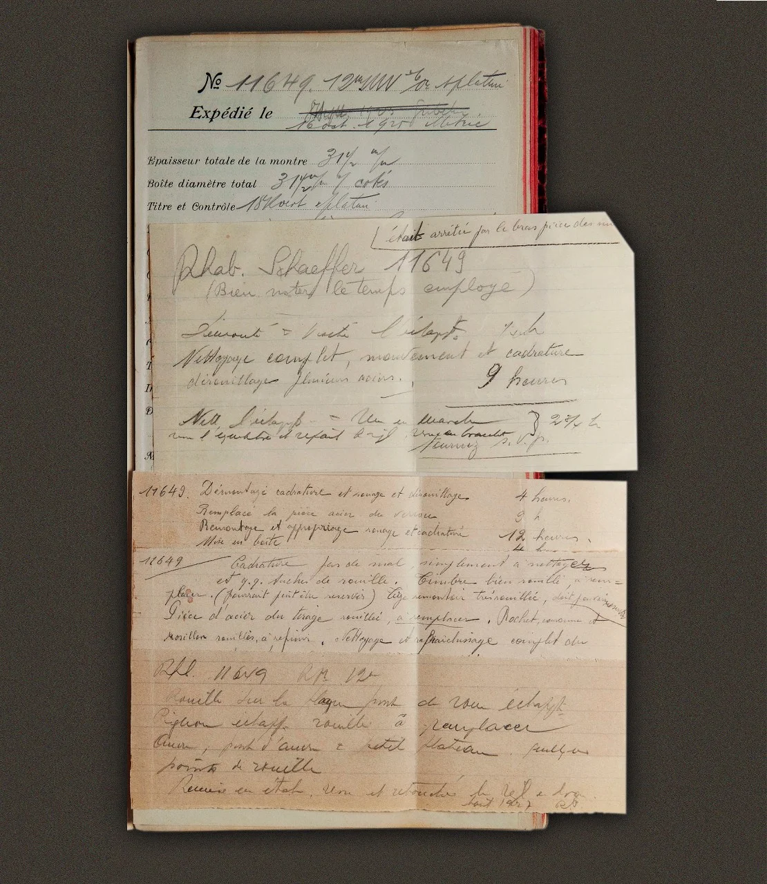 1907–1927. Archives of the so-called "John Schaeffer" watch.