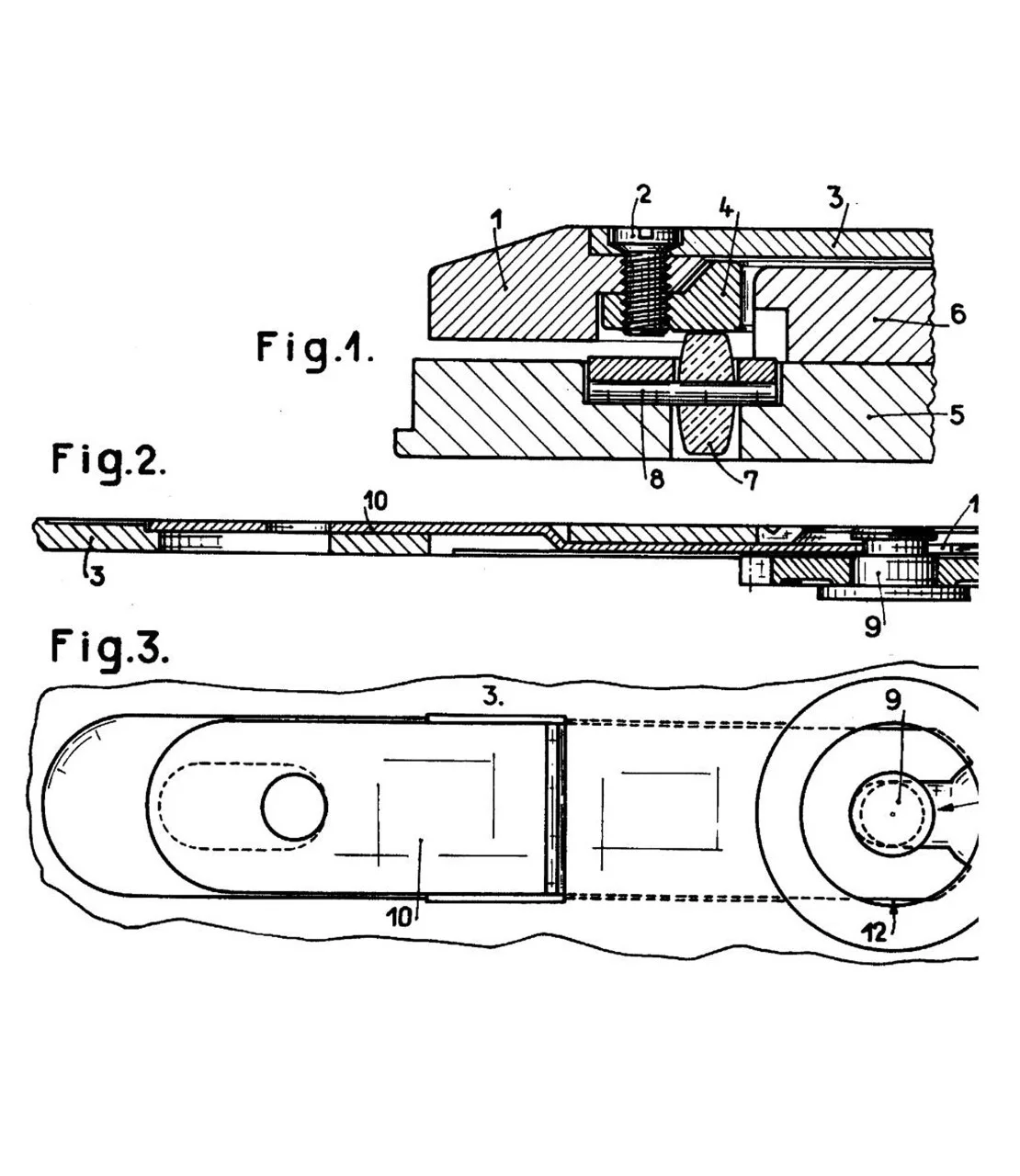 1965. Patented system for oscillating weight on rollers.